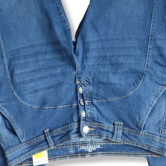 Gina Benotti Blue Jeans Boyfriend Button Front Straight Legs euro 42 US 6 NEW - Picture 7 of 7